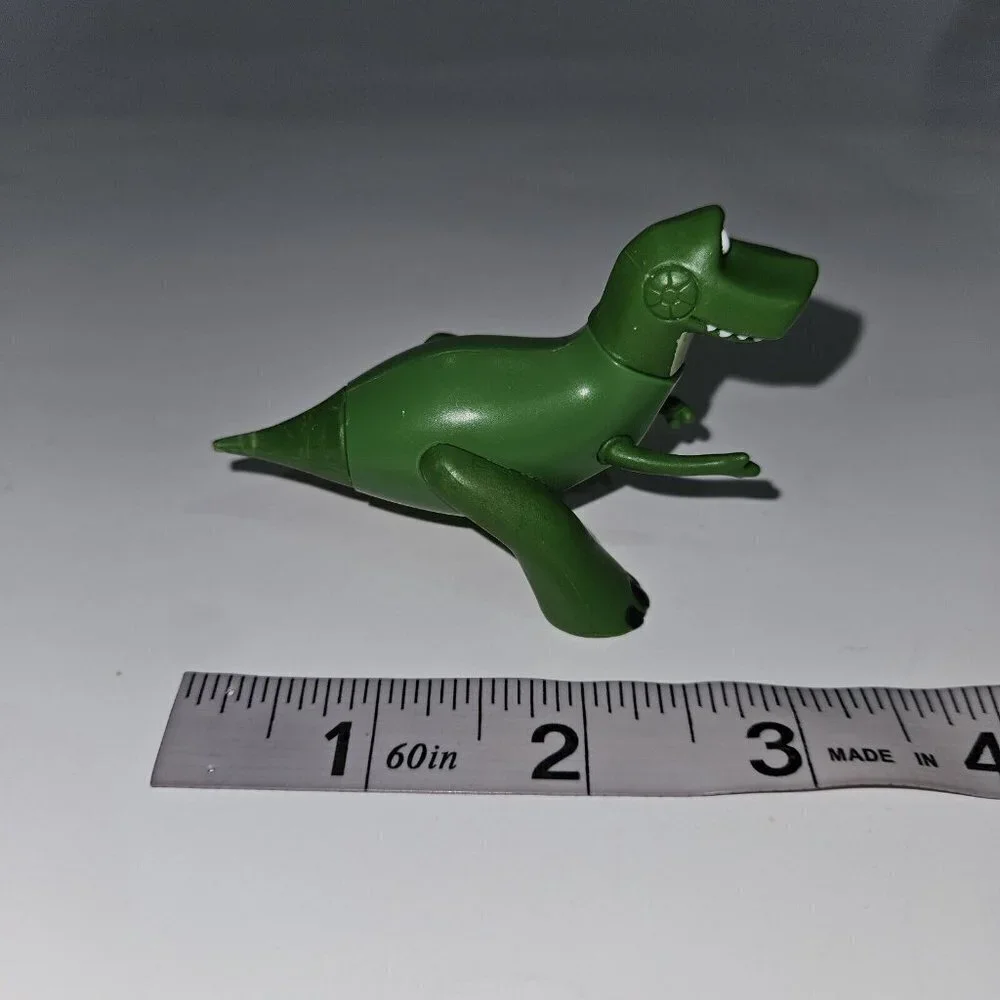 4 Toy Story Rex Green Dinosaur Figures Lot Duplicates Cake Topper Small 2.25